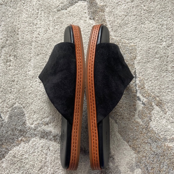 Vince // Canella Leather Suede Mule Slide Sandals // Size 7.5 - Picture 9 of 15